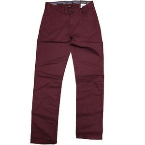 Men's Thin-Fit Burgundy Michael Kors Pants